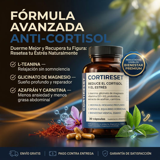 CORTIRESET Reduce el Cortisol y el Estrés 30 Cápsulas