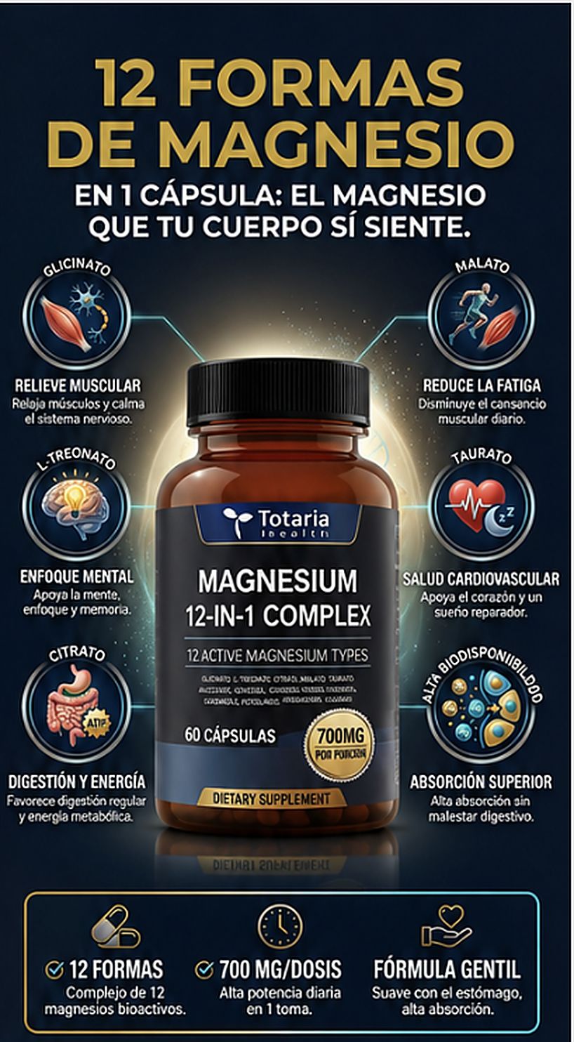 Magnesio 12 en 1 — 12 formas de magnesio